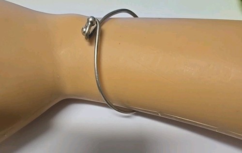 Bracciale in Argento 800 rigido con sfera finale - Foto 7 di 7