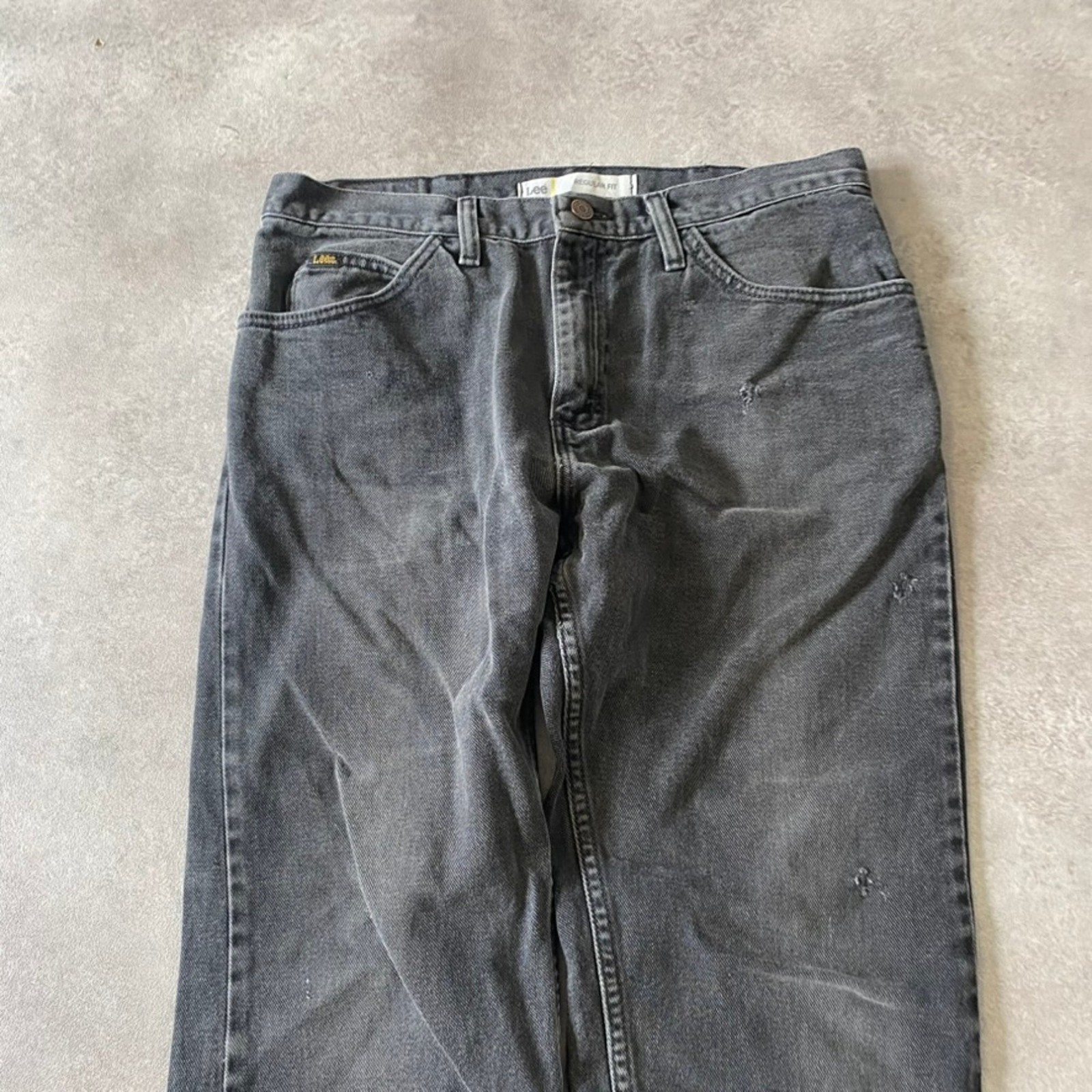Lee Jeans Mens 34" Regular Fit Vintage Straight Denim Trousers, Charcoal Grey image 3