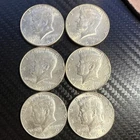 6 Kennedy Half Dollars 1967-1969 Circulated 50C Silver Uncertified Lot