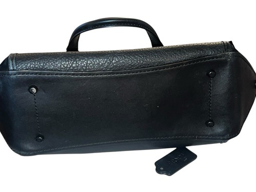 COACH Mixed Leather Black Drifter Top Handle Suede Pebble-No Shoulder Strap - Picture 7 of 11