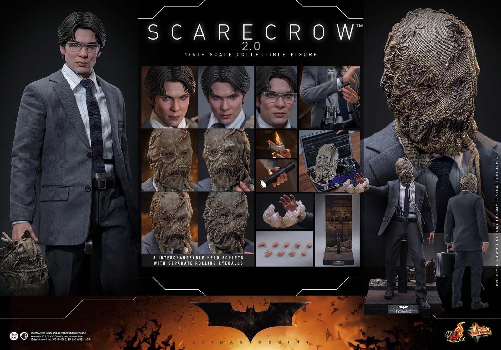 Comienza Batman Hot Toys Mms801 Scarecrow 2.0