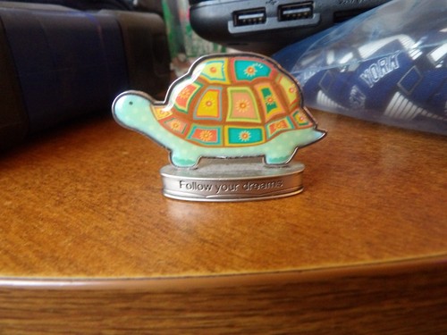 GANZ Follow your dreams MINI MESSAGE TURTLE FIGURINE ER50063