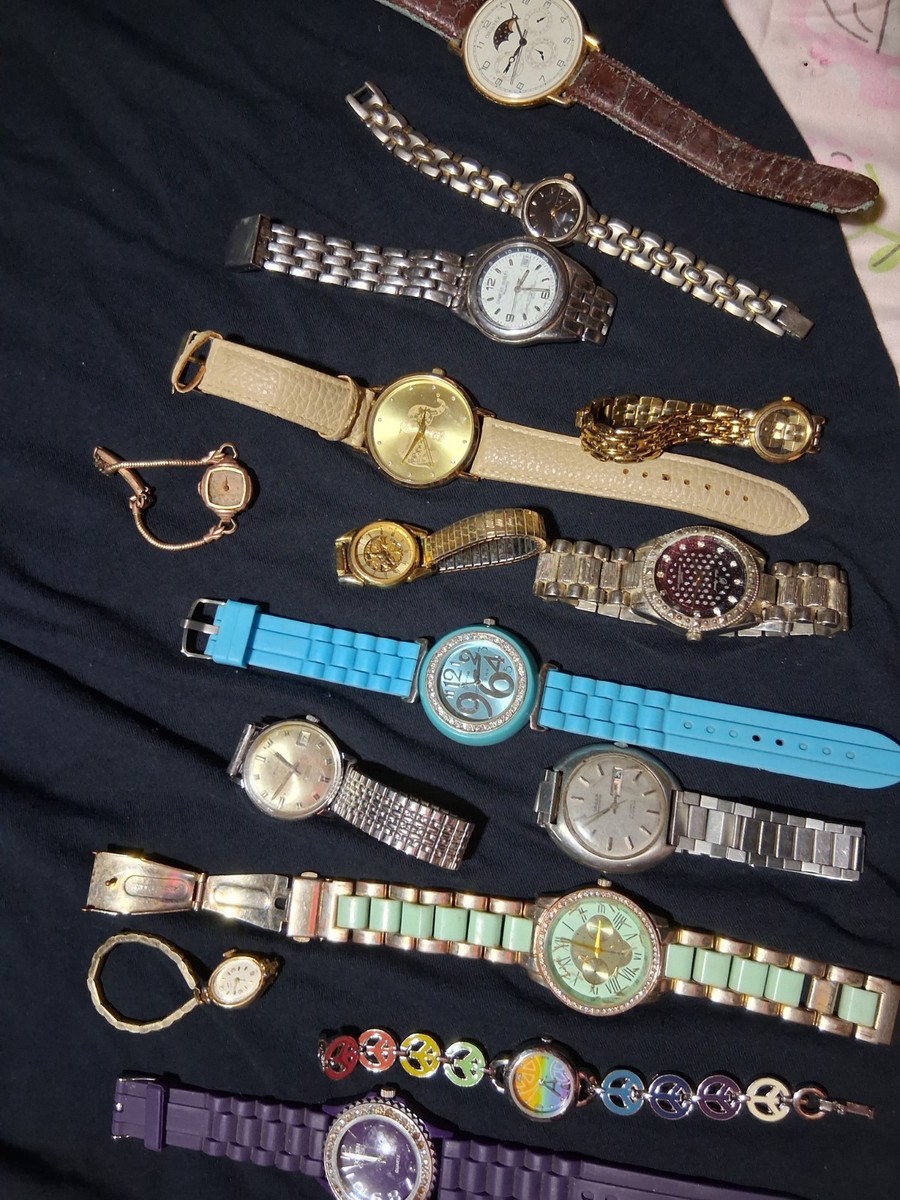 Mixed Lot of 12 Assorted Wristwatches - Various Colors and  display picture 2