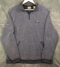 LL Bean Fleece Pullover Quarter Zip Mens Size Large Gray Sweatshirt