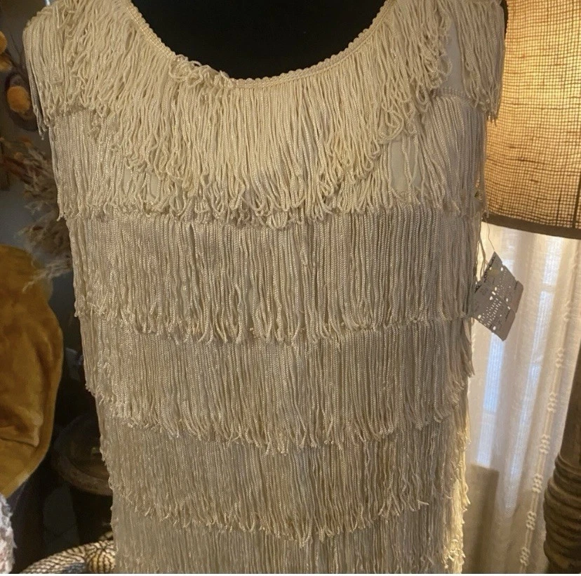 Vestido con flecos Orhbach vintage años 60 nuevo con etiquetas talla Orhbach: Foto 2 de 4