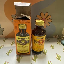 Vtg Hoppe's No. 9 Nitro Powder Solvent 2oz Glass Orig Box Gun Cleaning Oil can