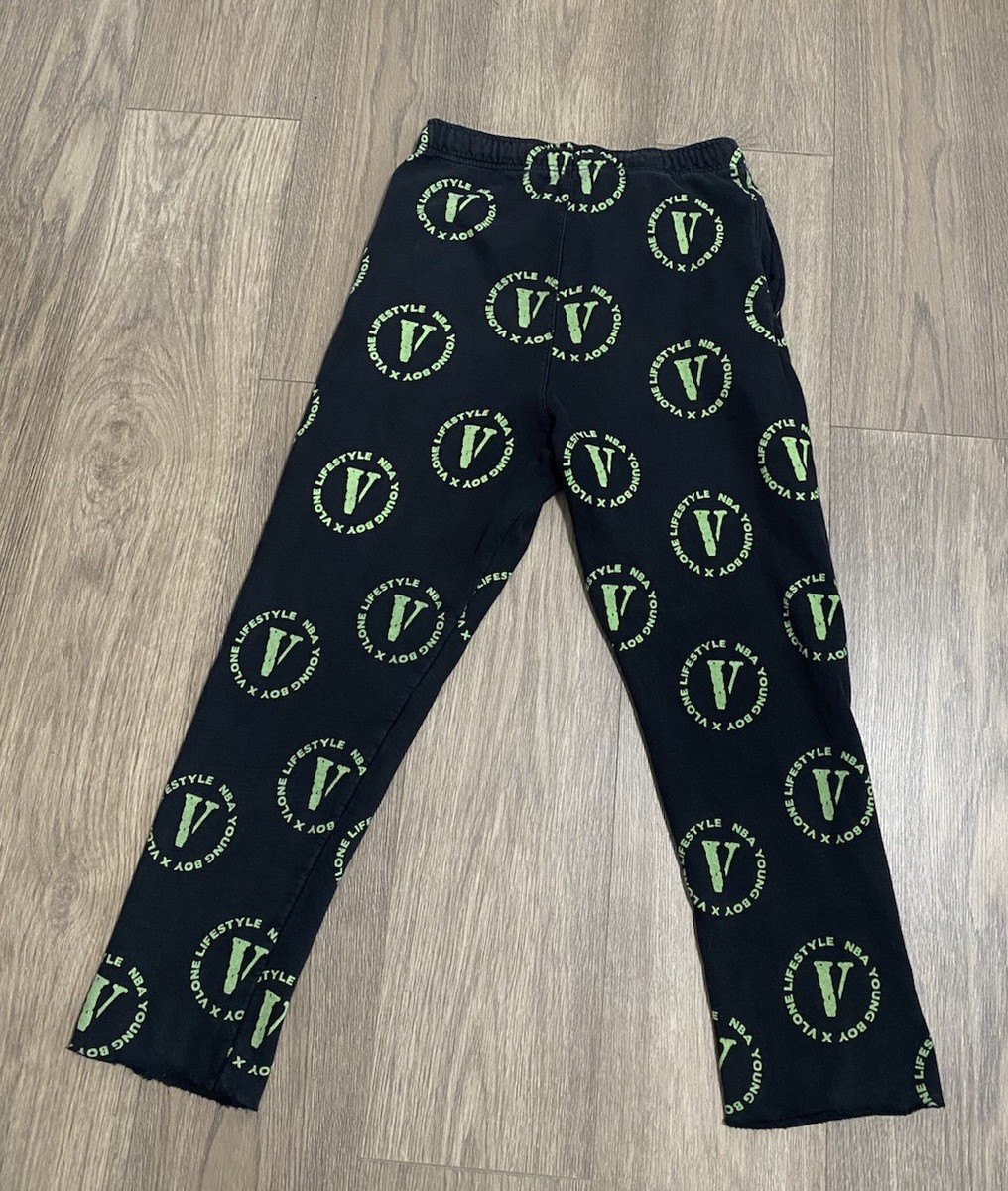 Vlone NBA Youngboy Sweatpants Men's Size Medium Black Green | eBay
