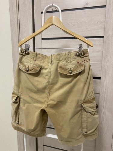 Pantalones Cortos Hombre RL-067 Polo Ralph Lauren Vintage Cargo Beige Talla 32 - Imagen 1 de 12