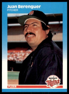 1987 Fleer Update Glossy. Juan Berenguer . Minnesota Twins #U-4