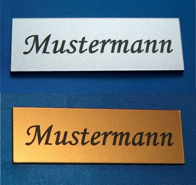 Türschild Klingelschild Briefkastenschild Namensschild selbstklebend inkl Gravur