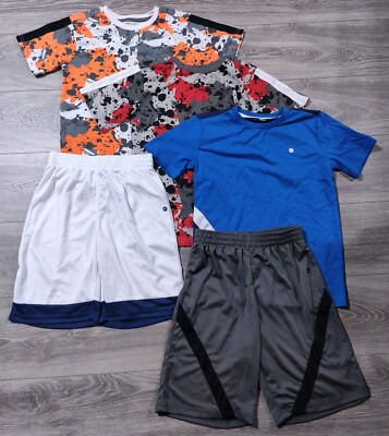 RBX Shirt Shorts Kids Size 10 Short Sleeve Athletic Gym Tee Bottoms 5-Piece Boys