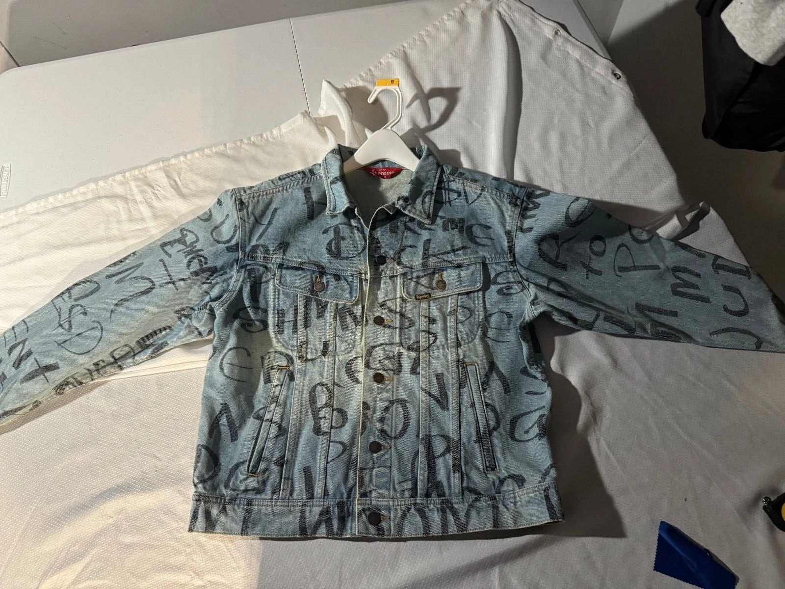 Supreme Black Ark Denim Trucker Jacket Blue Size Small (x2) *Ships 2day**