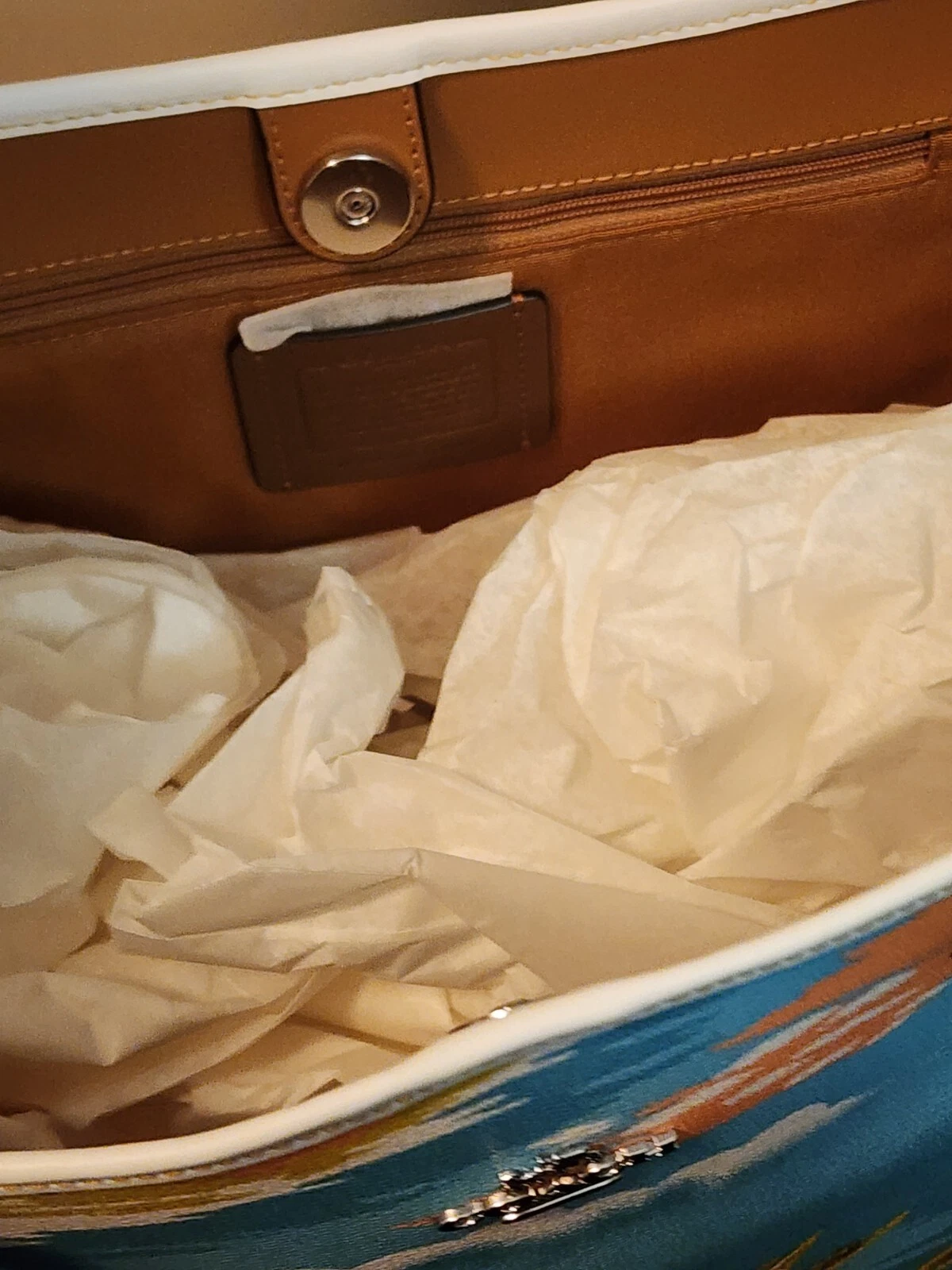 Borsa Borsa Coach City Firmata Tela Stampa Hawaiana Estate Grande Nuova con Etichette