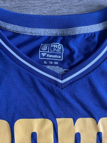 NFL Pro line Los Angeles Rams scollo a V taglia XL blu fanatici stile suoneria - Foto 2 di 6