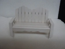 DOLLHOUSE ADIRONDACK SETTEE- WHITE