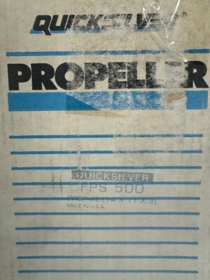 Quicksilver 14 x 11 3 blade aluminum propeller OEM Part # FPS-500