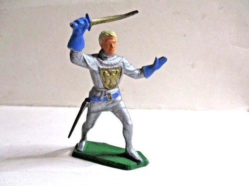 Chevalier Starlux Moyen Âge – Réf 6110 – Lance – Plastique Peint – Restauré