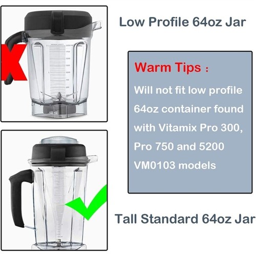 Plastic Blender Replacement Part Plastic Mixer Cup Lid for VT 64OZ Blender - 第 4/7 張圖片
