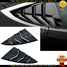 Fits 2017-2023 Tesla Model 3 Glossy Black Rear Side Window Quarter Louvers 3 Fin