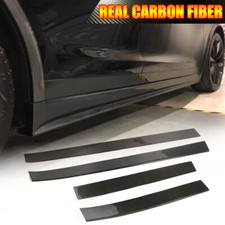DRY CARBON FIBER Door Side Skirt Molding Trim Covers For Tesla Model X 2016-2018