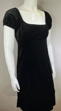 Ralph Lauren Form-fitting Princess-cut Short Black Velvet Dress Size Small