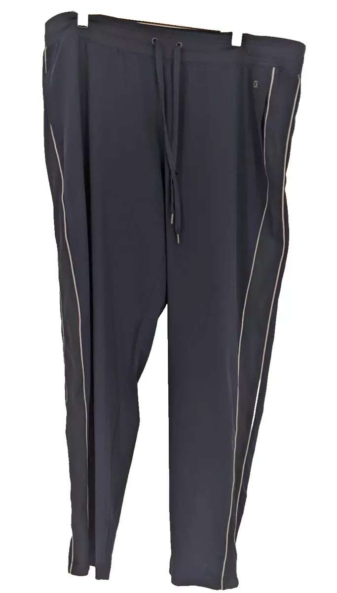 Mens GAP Fit Navy Blue Polyester Spandex Workout Athletic Pants