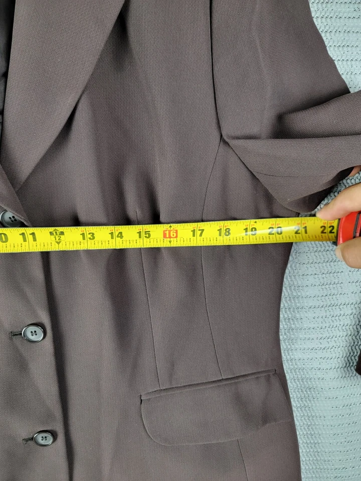 Colección Nygard Traje Chaqueta Blazer Talla 16 Petites Casual Marrón Foto 3 de 4