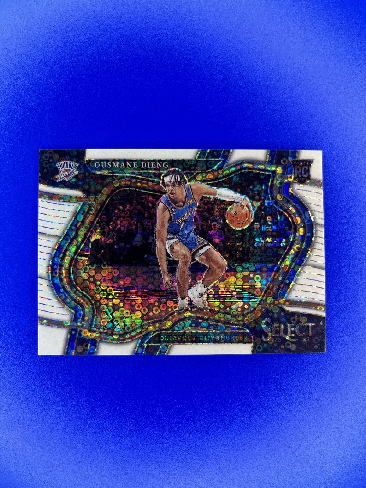 Ousmane Dieng Rookie /75 White Disco Courtside 2022 Select Thunder