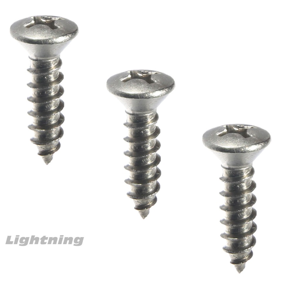 Sheet Metal Screw, #8 X 1/2 In, Plain 316 Stainless Steel Oval Head Phillips Drive 2500 Pk 8d50pohtsss316a 2500