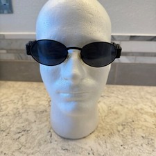 Pre- Owned Vintage Versace Sunglasses S50 Black Metal 90's