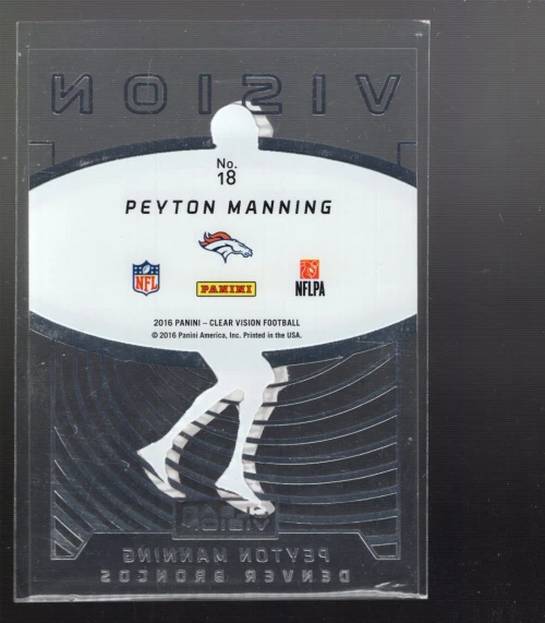 B5159- 2016 Panini Clear Vision Vision Red #18 Peyton Manning /49 - NM-MT - Image 2 of 2
