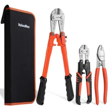 ValueMax 3PCS Bolt Cutter Plier Set 8" Bolt Cutter Cable Cutter 14" Bolt Cutters