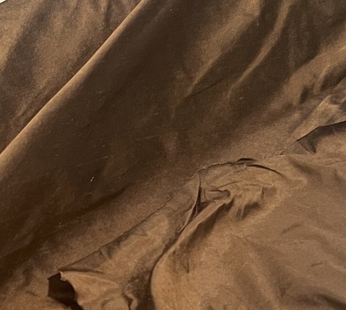 BROWN BLACK Iridescent 100% Silk Dupioni Fabric 54” Width Sold By The Yard - Picture 2 of 3