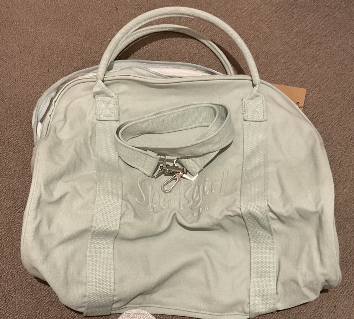 Brand new sports girl rewind logo bag in sage UK - Main Image