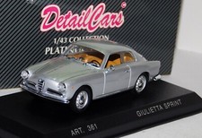 ALFA ROMEO SPRINT 1960 COUPE SILVER DETAIL CARS ART 361 1/43