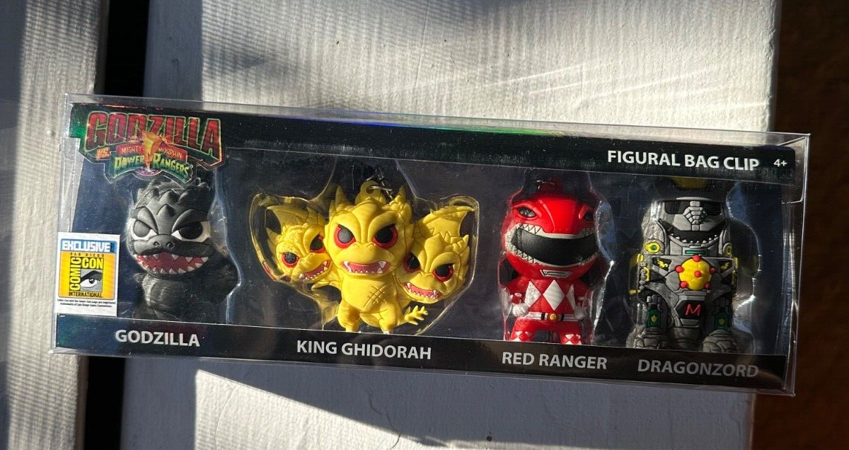Godzilla vs Mighty Morphin Power Rangers SDCC 2022 Bag Clip Collection