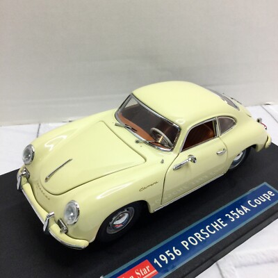 Vintage Sun Star 1956 Porsche 356A Coupe Beige #1321 Metal Die-Cast 1:18 Carrera