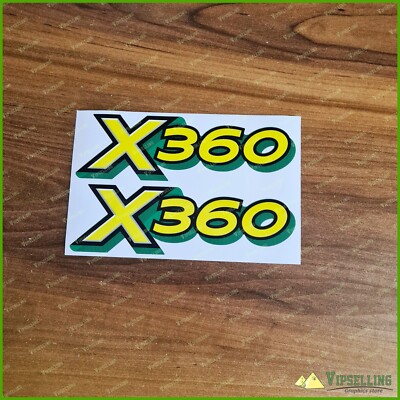 Pair of X360 Side Hood Premium Decals Stickers Set M158017 Tractor Deere Part