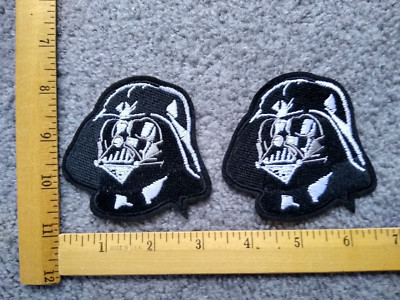 LOT OF 2  DARK VADER STAR WARS IRON ON PATCHES free shipping