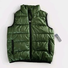 Old Navy Boys Vest Size XS 5 Green Puffer
