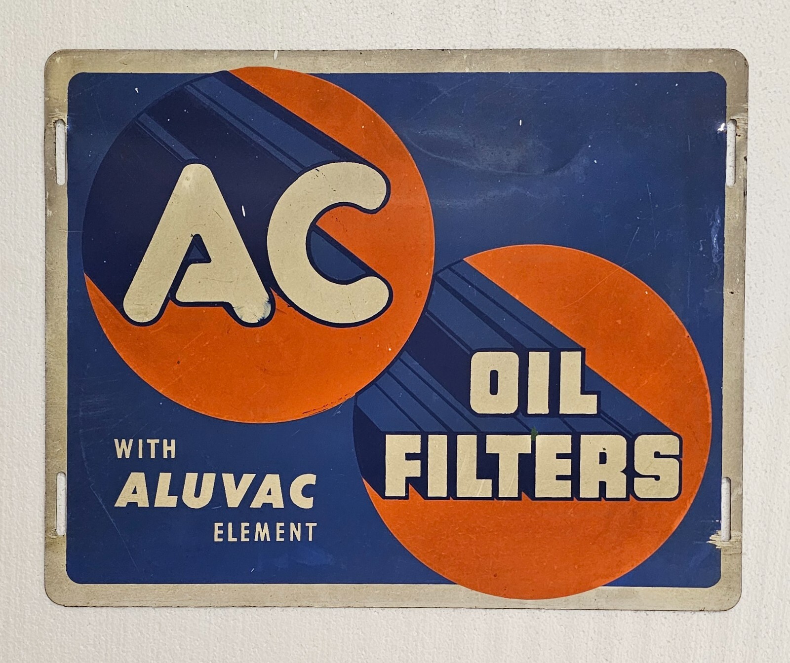 Vintage AC Oil Filters Sign Antique Gas Oil Sign eBay
