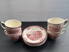 Johnson Brothers Old Britain Castles Pink Cups Set of 4 1883