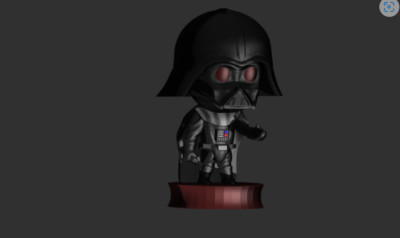 UNPAINTED Darth Vader- Star Wars Chibi Style 3D Printed Mini Figure BH