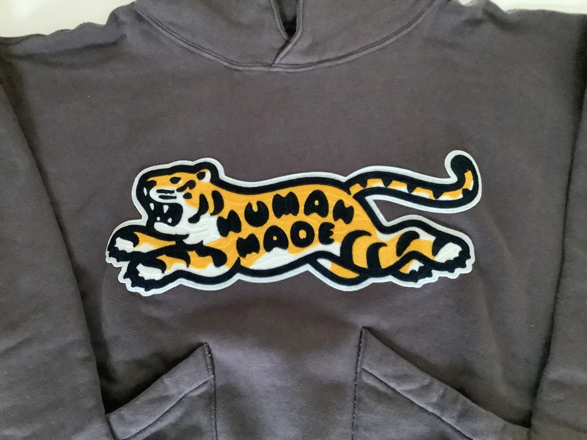 AUTHENTIC HUMAN MADE TIGER TSURIAMI HOODIE BLACK L NEW RARE NIGO