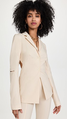 JACQUEMUS Melo Cutout Stretch-Wool Black Blazer, Size 40 FR, 8 US, 12 UK, NWT - Picture 16 of 17