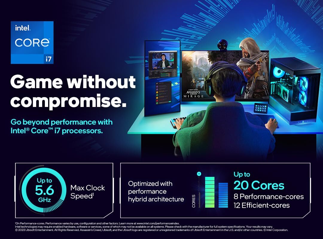 CPU Intel Core i7-14700KF 14th Gen CPU Intel Core i7-14700KF New Gaming Desktop Processor 20 cores