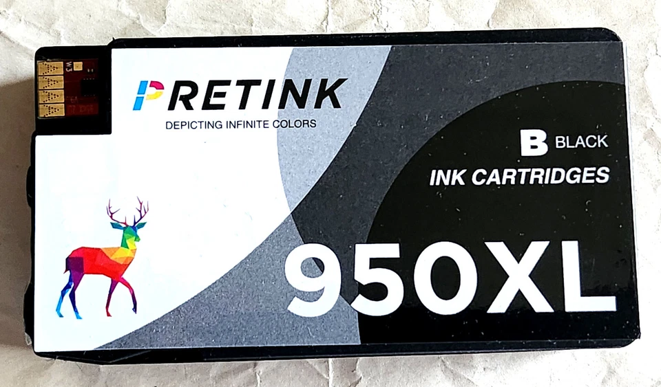 (5 en total) 2x Carro de tinta negro Pretink 950XL más 3x 951XL cartuchos de color para HP Foto 4 de 4
