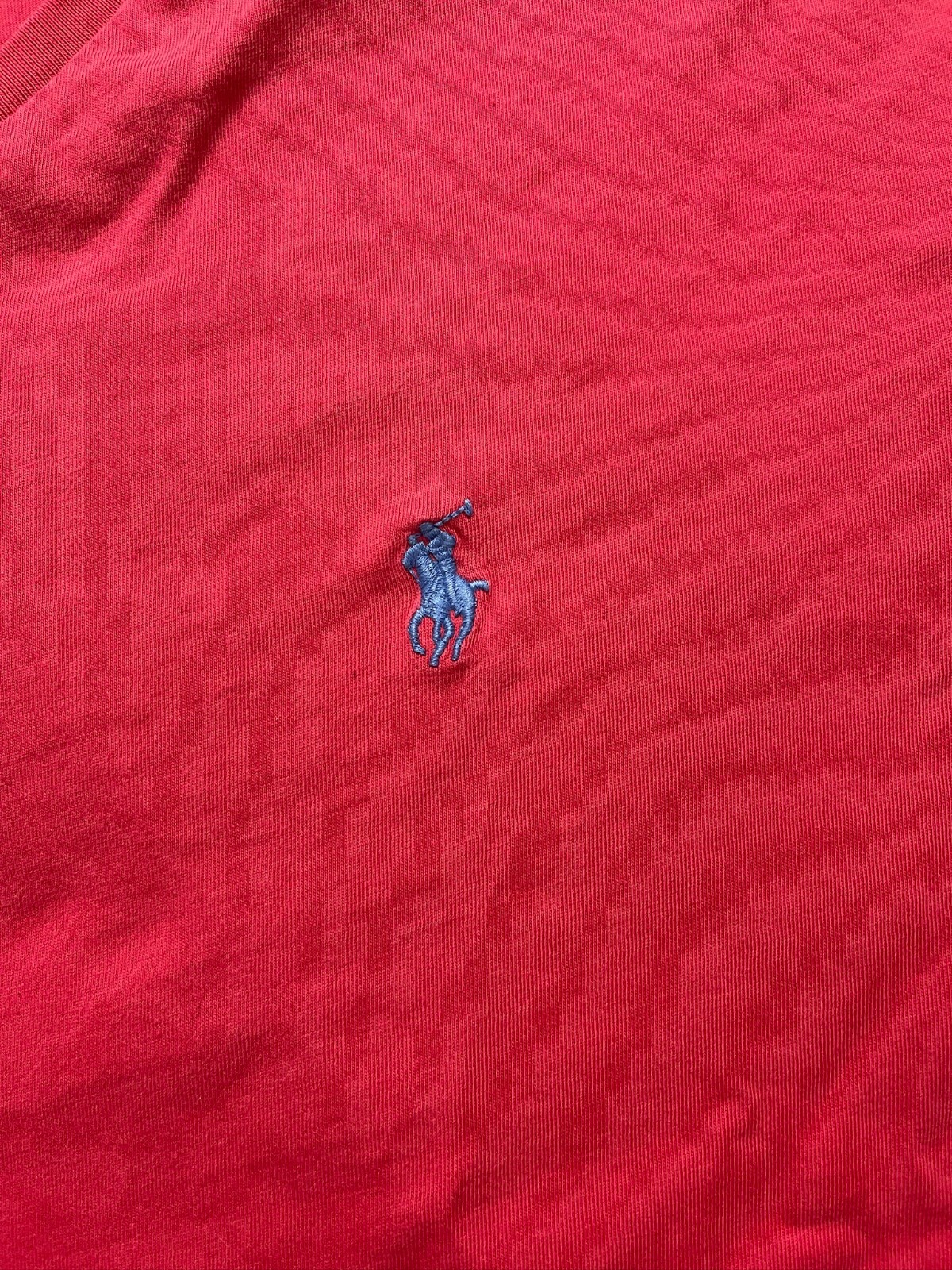 Polo Ralph Lauren camicia uomo taglia grande rosso pony manica corta maglione scollo a V