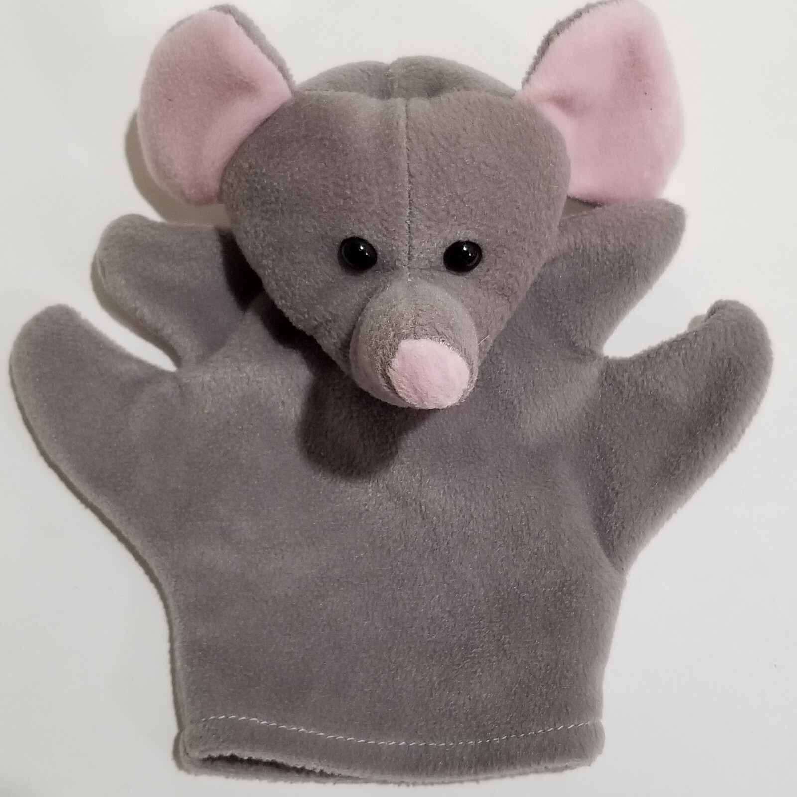 Goffa International Elephant Hand Puppet Plush Stuffed Toy Gray 9 Inch