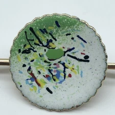 Vintage Enamel Collar bar OOAK hand made enamel